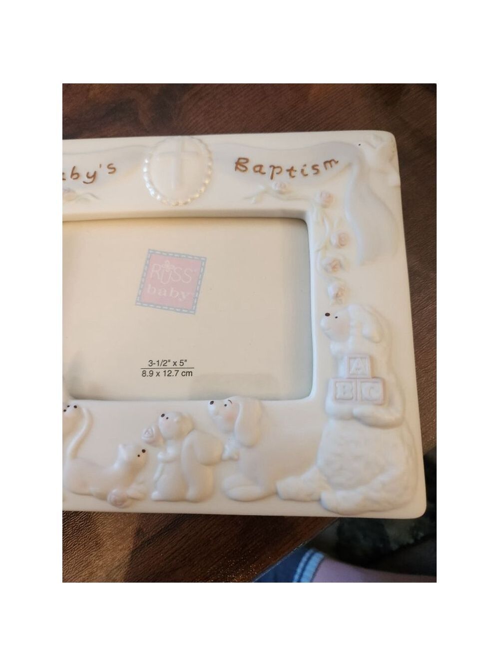 Russ Berrie Russ Baby Porcelain Frame and Plaque Blue - Picture 3 of 8